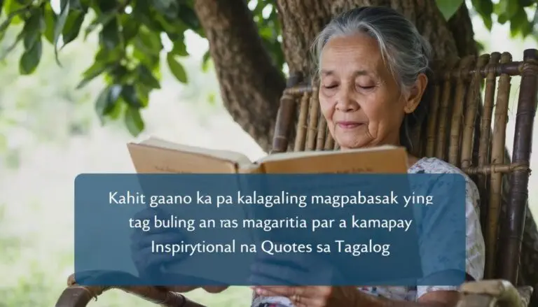 Elderly woman reading a book outdoors.