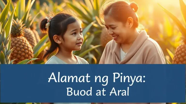 Mother and child in pineapple field at sunset.