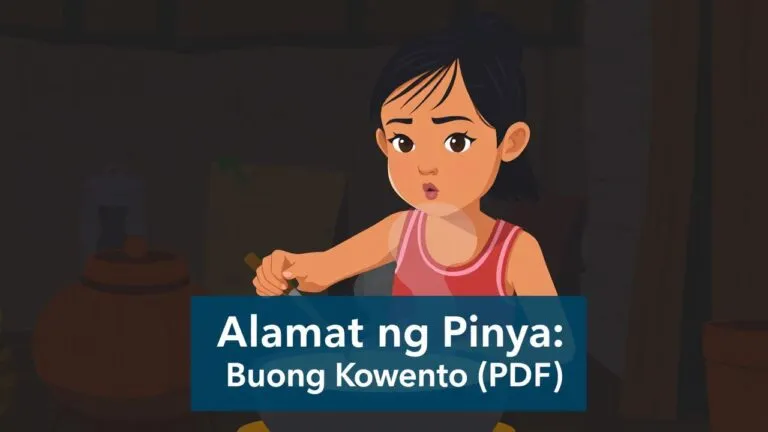 Young girl cooking in cartoon scene PDF cover